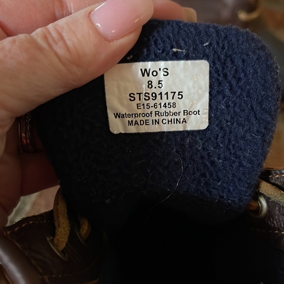 Sperry Top-Sider Leather Upper Saltwater Duck Booties - Picture 7 of 8